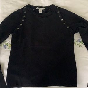 Long sleeve top with grommets